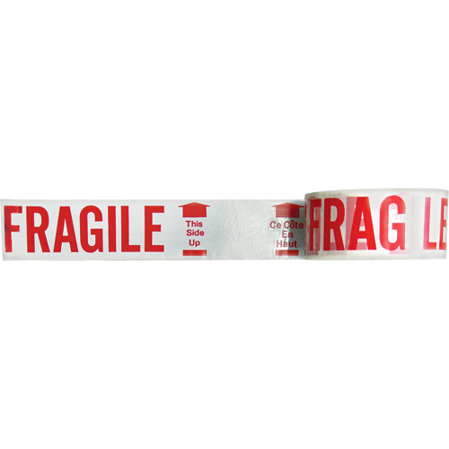 Bilingual Printed Tape – Fragile This Side Up , Red on White Groupe Generik