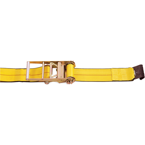 Ratchet Straps, Flat Hook, 4" W x 30' L, 5400 lbs. (2450 kg) Working Load Limit Groupe Generik