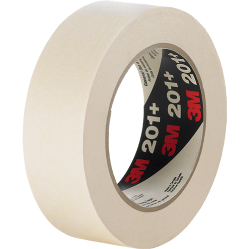 201+ General Use Masking Tape, 12 mm (1/2") x 55 m (180'), Tan Groupe Generik
