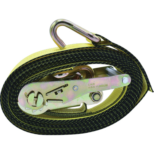 Tendeurs d'arrimage &agrave; cliquet, Crochet en J, 2" , 16' , Charge d'utilisation max. 10 000 lb Groupe Generik