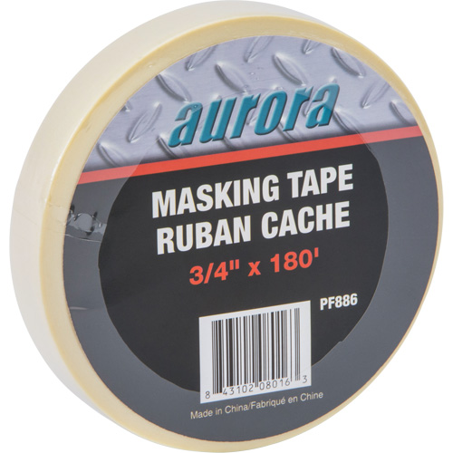 General Purpose Masking Tape, 18 mm (3/4") x 55 m (180'), Beige Groupe Generik