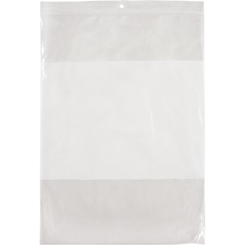 Sacs en poly avec espace inscriptible blanc, Refermable, 12" x 9", 2 mils Groupe Generik