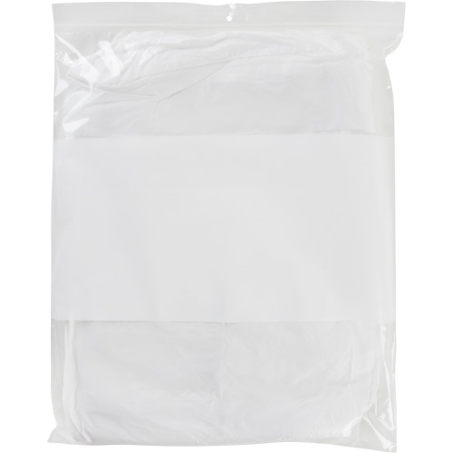 Sacs en poly avec espace inscriptible blanc, Refermable, 15" x 12", 2 mils Groupe Generik