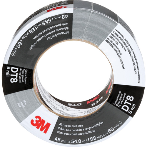 Ruban adh&eacute;sif tout usage DT8, 8 mils, Argent, 48 mm (2") x 55 m (180') Groupe Generik