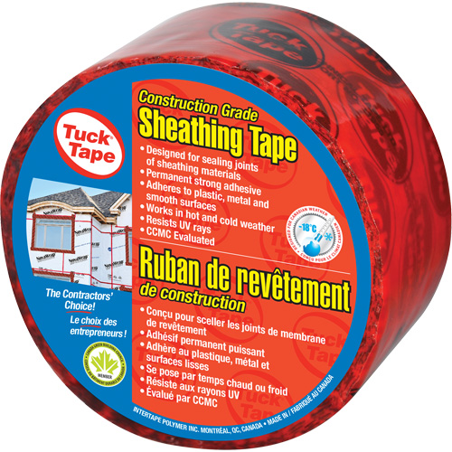 Ruban de rev&ecirc;tement pour entrepreneurs, 60 mm (2-3/8") x 0,0 m (0,0'), Rouge Groupe Generik