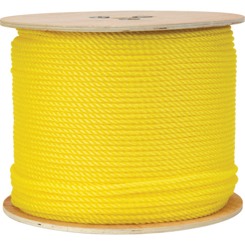 Corde jaune tress&eacute;e 1/4", Polypropyl&egrave;ne, 1300' Groupe Generik