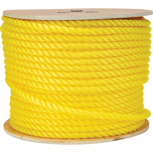 1/2" Braided Yellow Rope, Polypropylene, 335' Groupe Generik