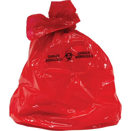 Waste Bags, Bio-Hazard, 50" L x 37" W, 2 mils Groupe Generik