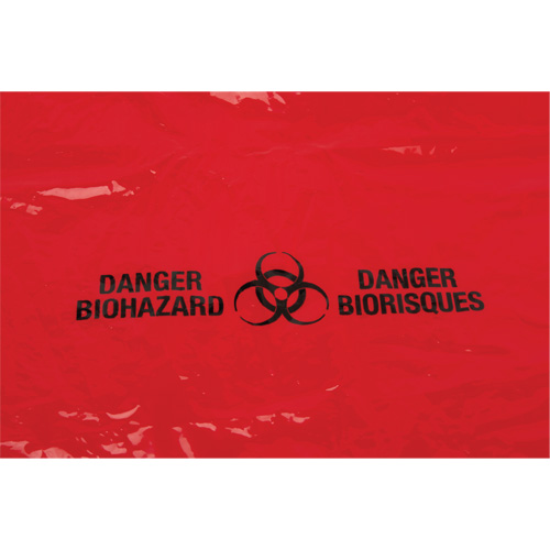 Waste Bags, Bio-Hazard, 50" L x 37" W, 2 mils Groupe Generik