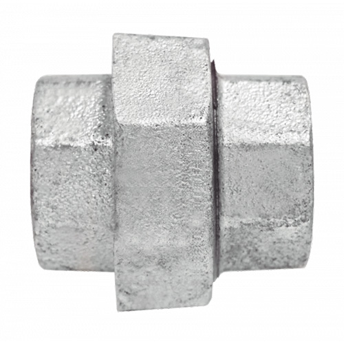Union Pipe Fitting, 1/8", Galvanized Iron, FPT Groupe Generik