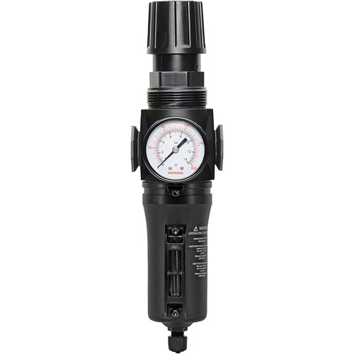 Filtre/r&eacute;gulateur drain manuel avec bol en m&eacute;tal Modulair 300, 1/4" NPT, 250 PSI, Capacit&eacute; de 5,1 oz liq. Groupe Generik