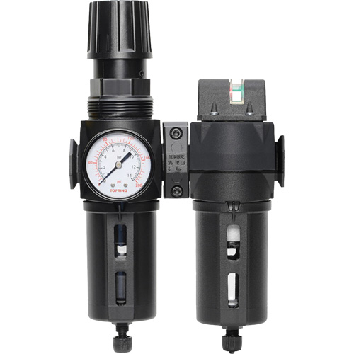 Filtre/d&eacute;tendeur & filtre coalescent Modulair 300 avec bol standard & drain manuel, 3/8" NPTF, 150 psi, Capacit&eacute; de 5,12 oz liq Groupe Generik