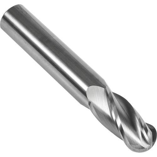 S238 30° Ball Nose End Mill, 1/16" Dia., 1-1/2" L, 4 Flutes, 1/8" Shank, Carbide Groupe Generik