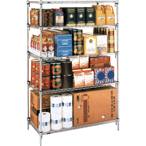 &eacute;tag&egrave;res super ajustables Super Erecta, 4 Tablettes, 36" la x 62-9/16" h x 18" p Groupe Generik
