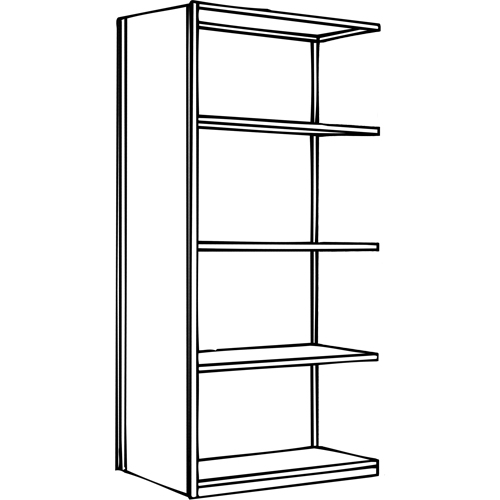 Interlok Shelving Unit, Steel, Boltless, 800 lbs. Capacity, 36" W x 100" H x 24" D Groupe Generik