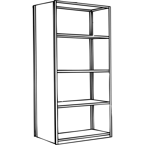 Interlok Shelving Unit, Steel, Boltless, 800 lbs. Capacity, 36" W x 100" H x 24" D Groupe Generik