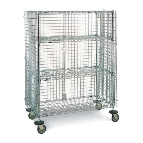 Wire Shelf Cart, Chrome Plated, 21-1/2" x 68-1/2" x 40", 500 lbs. Capacity Groupe Generik