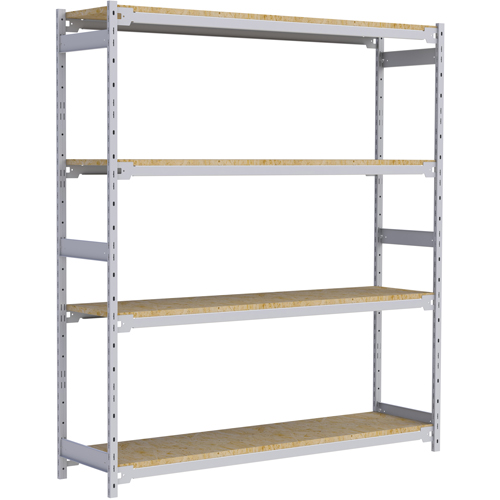 Wide Span Record Storage Shelving, Steel, 4 Shelves, 72" W x 18" D x 84" H Groupe Generik