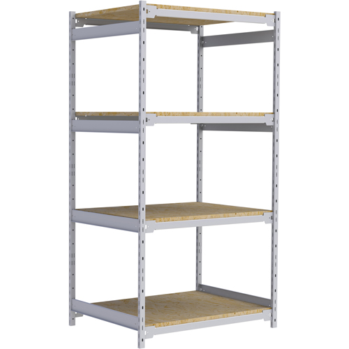 Wide Span Record Storage Shelving, Steel, 4 Shelves, 42" W x 32" D x 84" H Groupe Generik