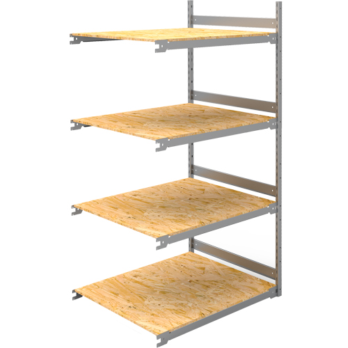 Wide Span Record Storage Shelving, Steel, 4 Shelves, 42" W x 32" D x 84" H, Add-On Kit Groupe Generik