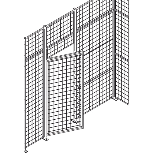 Porte basculante standard pour cloison en treillis m&eacute;tallique, 4' la x 7' h Groupe Generik