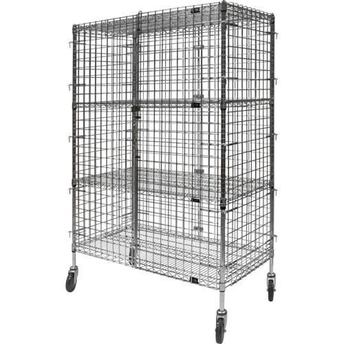 Chariot de s&eacute;curit&eacute;, Chrom&eacute;, 48" x 69" x 24", Capacit&eacute; 500 lb Groupe Generik