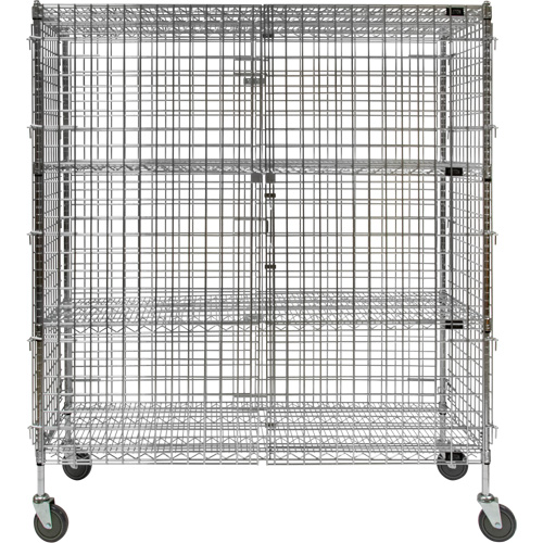 Chariot de s&eacute;curit&eacute;, Chrom&eacute;, 60" x 69" x 24", Capacit&eacute; 500 lb Groupe Generik