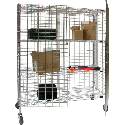 Chariot de s&eacute;curit&eacute;, Chrom&eacute;, 60" x 69" x 24", Capacit&eacute; 500 lb Groupe Generik