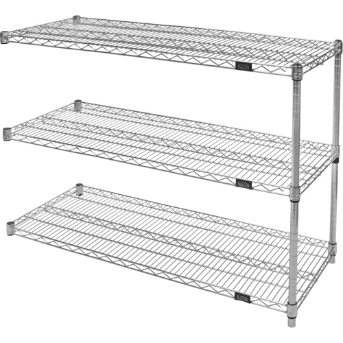 &eacute;tag&egrave;res robustes en treillis chromat&eacute;, Ensemble Ajout, Tiers 3, 30" la x 33" h x 18" p Groupe Generik