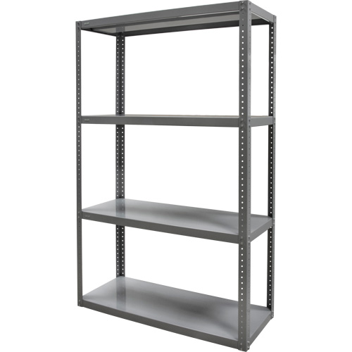 Heavy-Duty Shelving, Steel, Bolted, 3000 lbs. Capacity, 36" W x 72" H x 18" D Groupe Generik