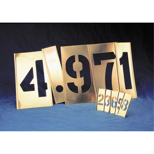 Pochoirs assemblables &agrave; caract&egrave;re gothique, en laiton - lettres & chiffres &agrave; l'unit&eacute;, Chiffre, 6" Groupe Generik