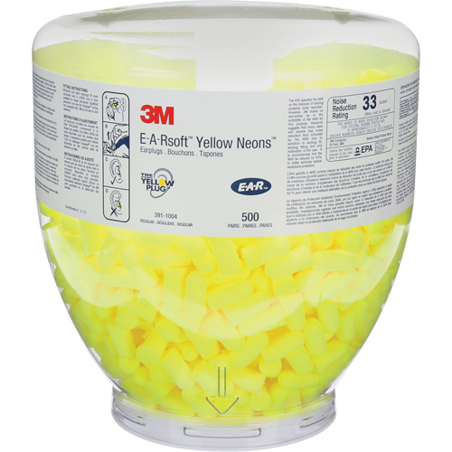 E-A-Rsoft Yellow Neons Earplugs, Bulk - Canister Groupe Generik