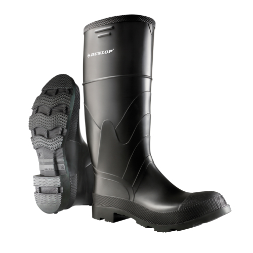 16" Economy Boots, PVC, Steel Toe, Size 6, Puncture Resistant Sole Groupe Generik