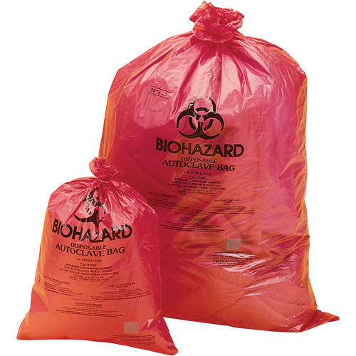 Hazardous Waste Disposal Bags, Bio-Hazard, 48" L x 38" W, 0.0381 mm, 189.3 L (50 Gal.) Capacity Groupe Generik