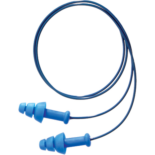 Bouchons d'oreilles r&eacute;utilisables et d&eacute;tectable SmartFit de Howard Leight, Avec cordon, Taille unique, Vrac - Boîte, NRR dB 25 Groupe Generik