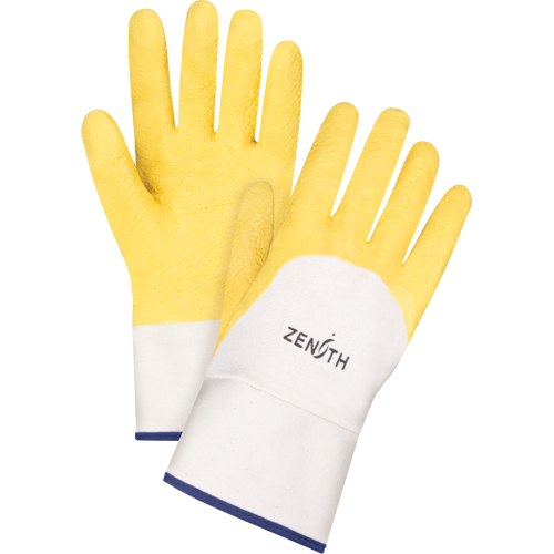 Gants enduits au fini rugueux, 10/T-Grand, R&ecirc;vetement Latex de caoutchouc, Enveloppe en Coton Groupe Generik