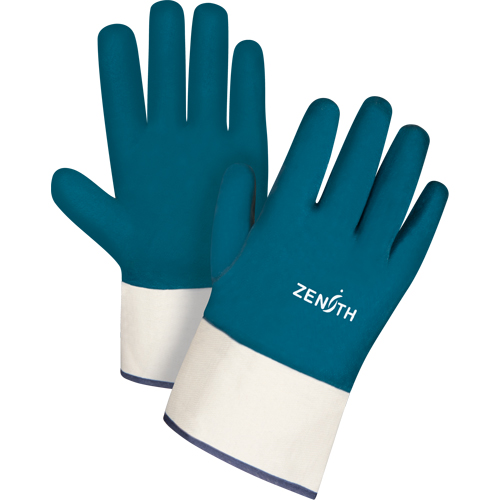 Heavyweight Safety Cuff Gloves, 11/2X-Large, Nitrile Coating, Cotton Shell Groupe Generik