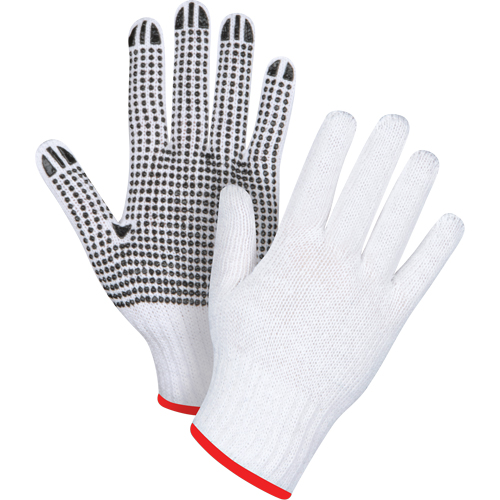 Gants tricot&eacute;s &agrave; pois, Poly/coton, Un c&ocirc;t&eacute;, Calibre 7, Moyen Groupe Generik