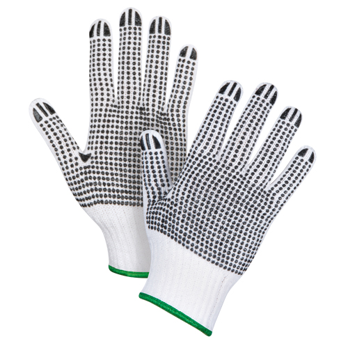 Double-Sided Dotted String Knit Gloves, Poly/Cotton, Double Sided, 7 Gauge, Medium Groupe Generik