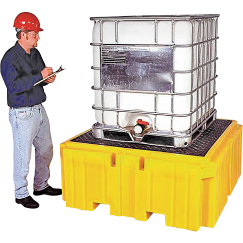 GRV Spill Pallet Plus sans drain, Capacit&eacute; de d&eacute;versement 365 gal. US, 62" x 62" x 28" Groupe Generik