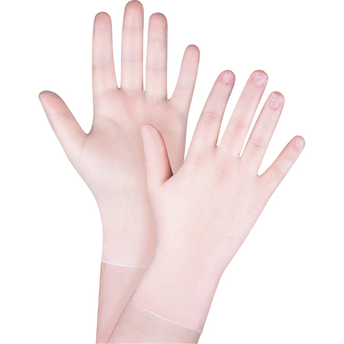 Gants jetables, Moyen, Vinyle, 4,5 mils, Sans poudre, Transparent, Classe 2 Groupe Generik