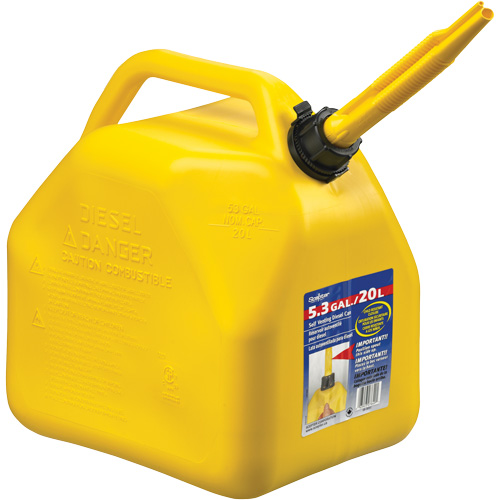 Jerricans, 5,3 gal. US/20,06 L, Jaune, Conformes aux normes CSA/ULC Groupe Generik