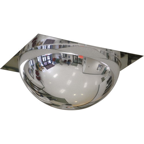 Miroir en d&ocirc;me avec panneau pour plafond suspendu, D&ocirc;me complet, Dessus ouvert, Diam&egrave;tre 24" Groupe Generik
