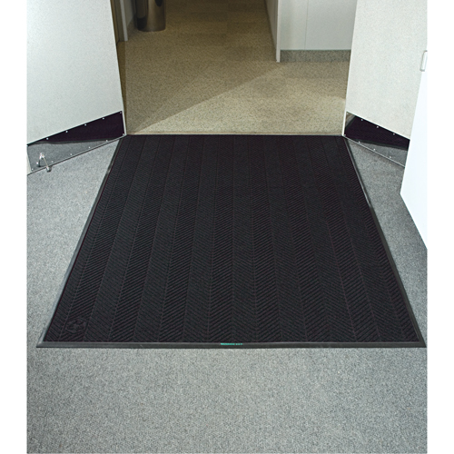 Waterhog&reg; Eco Elite Matting, Wiper/Scraper, 4' x 20' x 3/8", Black Smoke Groupe Generik