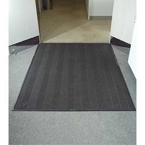 Tapis Waterhog Eco Elite, Essuie-pieds/grattoir, 6' x 6' x 3/8", Cendre grise Groupe Generik