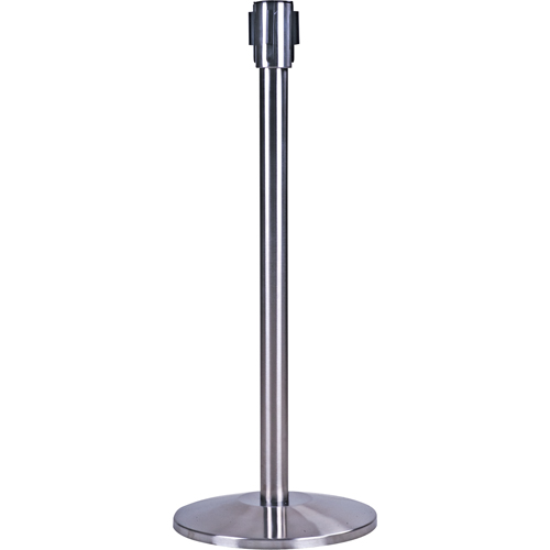 Poteau r&eacute;cepteur pour barri&egrave;res sur pieds pour le contr&ocirc;le des foules, Hauteur de 35", Acier inoxydable Groupe Generik