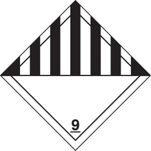 TDG Shipping Labels, Class 9, Miscellaneous Dangerous Goods, Vinyl Groupe Generik