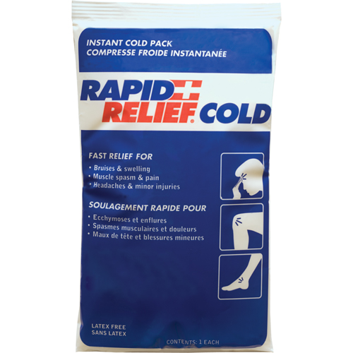 Compresse froide instantan&eacute;e Rapid Relief, Froid, Utilisation unique, 9" x 6" Groupe Generik