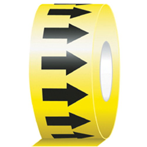 Directional Flow Arrow Tapes, 104', Black on Yellow Groupe Generik