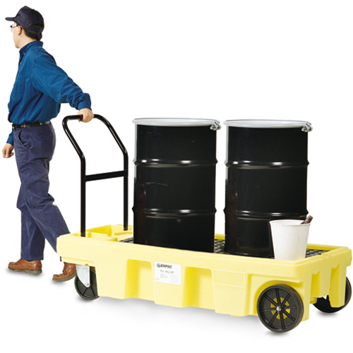 Poly-Spillcart Cart, 66.5" L x 29" W x 43.9" H, 57 US gal. Spill Cap. Groupe Generik